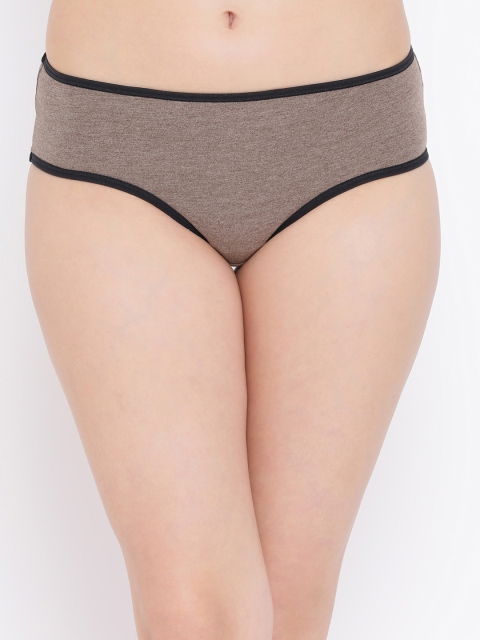 

Clovia Women Brown Solid Hipster Brief PB0010P06XS