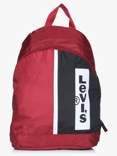 

Levis Men Red & Black Colourblocked Laptop Backpack
