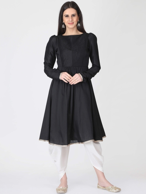 

Abhishti Women Black Solid Anarkali Kurta