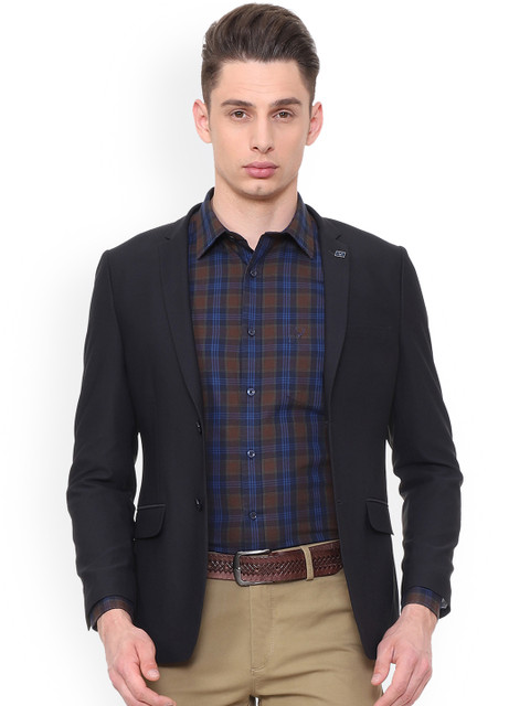 

Solly Sport Men Black Solid Slim-Fit Single-Breasted Blazer