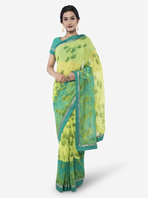 

Vipul Green Printed Poly Georgette Saree