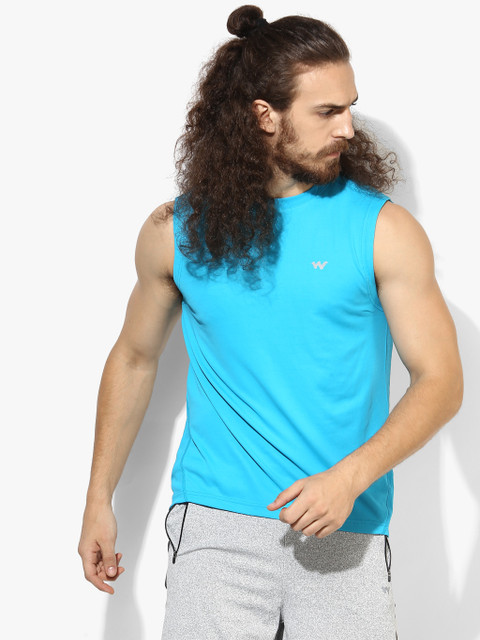

Aqua Blue Round Neck T-Shirt