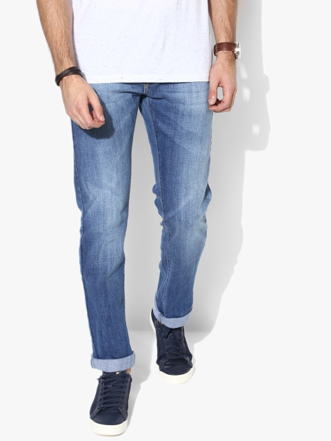 

Pepe Jeans Men Blue VAPOUR Slim Fit Low-Rise Clean Look Stretchable Jeans