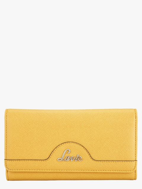 

Lavie Women Yellow Solid Three Fold Wallet