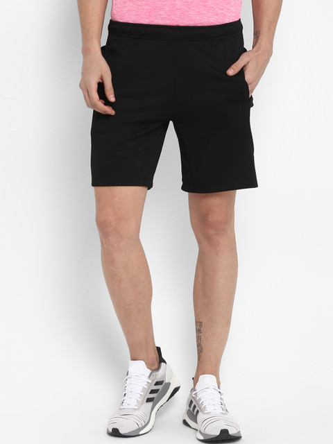 

Alcis Men Black Rajasthan Royals Solid Slim Fit Sports Shorts