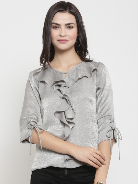 

Latin Quarters Women Grey Solid Top