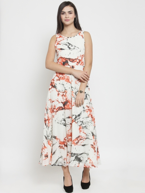 

Latin Quarters Women Off-White Printed Maxi Dress