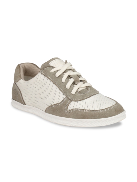 

Alberto Torresi Men Grey & Off-White Sneakers