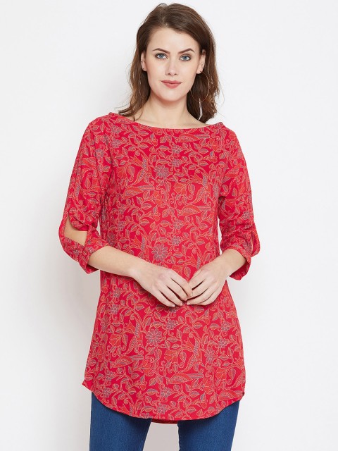 

AASK Red Printed Tunic