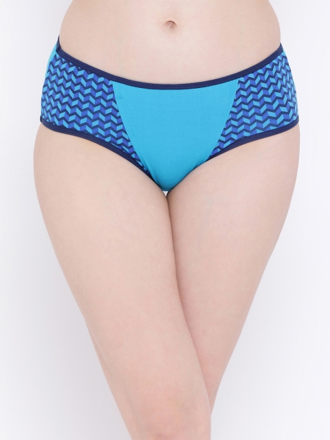 

Clovia Women Blue Printed Mid-Rise Hipster Briefs PN3096P09
