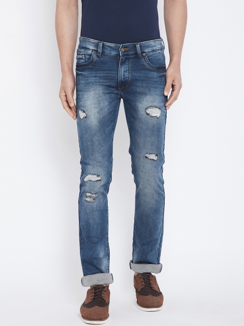 

Duke Men Blue Regular Fit Mid-Rise Mildly Distressed Jeans