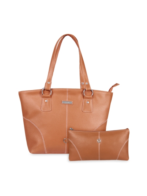 

OsaiZ Brown Solid Shoulder Bag