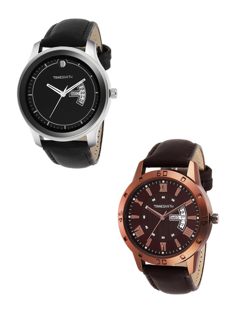 

TIMESMITH Men Black & Brown Analogue Watch TSC-011-013