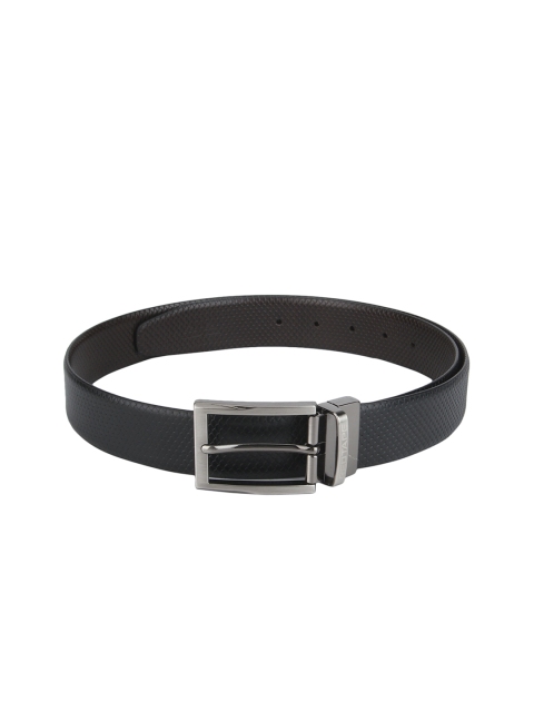 

Red Tape Men Black & Brown Textured Reversible Leather Belt