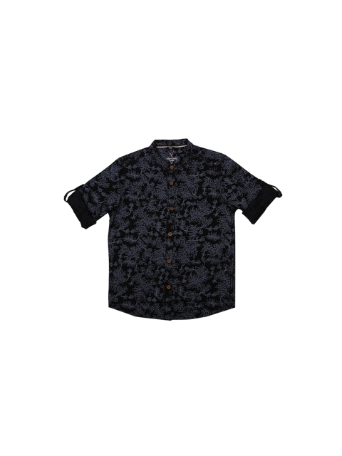 

Allen Solly Junior Boys Grey Regular Fit Printed Roll-Up Sleeves Casual Shirt