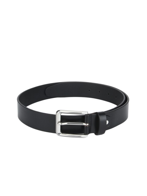 

Red Tape Men Black Solid Leather Belt
