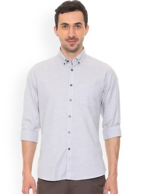 

Van Heusen Sport Men Grey Slim Fit Self Design Casual Shirt