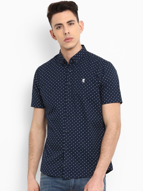 

Red Tape Men Navy Blue Regular Fit Printed Casual Shirt