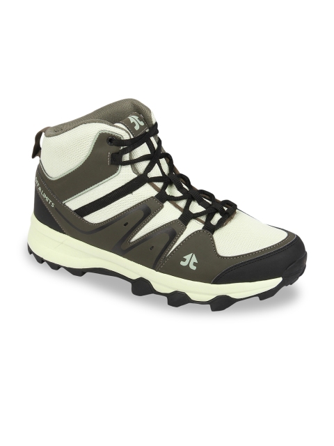 OFF LIMITS Men Olive Green Mesh Mid-Top Running Shoes