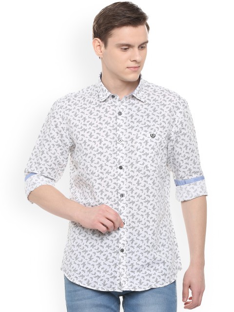 

Van Heusen Sport Men White Slim Fit Printed Casual Shirt