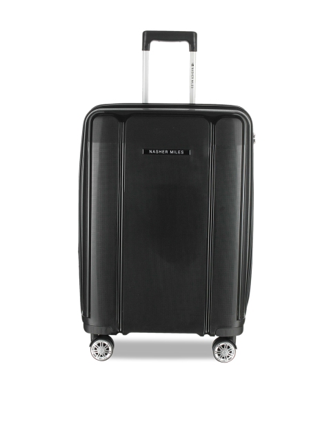 

Nasher Miles Black Textured Tokyo Hard-Sided Large Trolley Bag