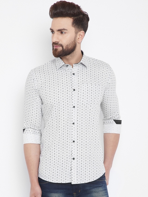 

Duke Men Grey Regular Fit Printed Casual Shirt