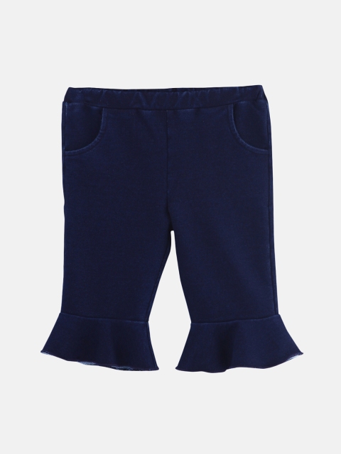 

Beebay Girls Navy Blue Solid Regular Fit Capris