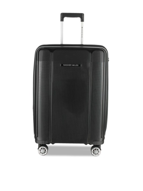 

Nasher Miles Black Textured Tokyo Hard-Sided Cabin Trolley Bag