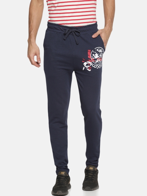 

Masculino Latino Men Navy Blue Solid Slim-Fit Trackpants