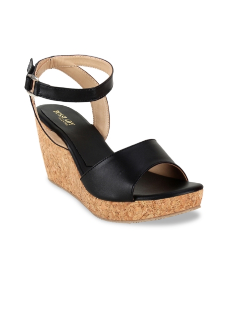 

SCENTRA Women Black Solid Sandals