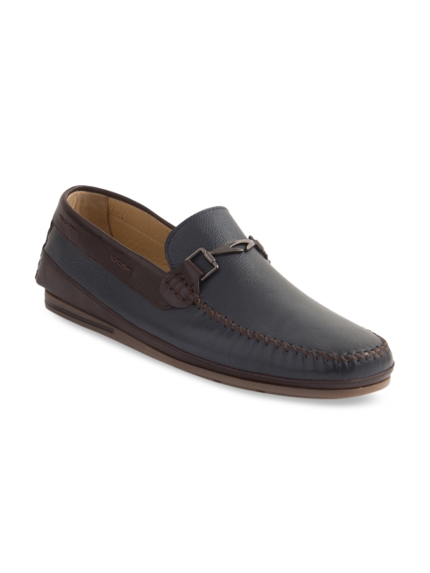 

TONI ROSSI Men Blue Leather Loafers