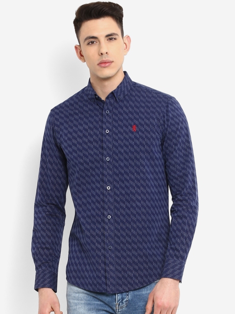 

Red Tape Men Blue Regular Fit Printed Casual Shirt