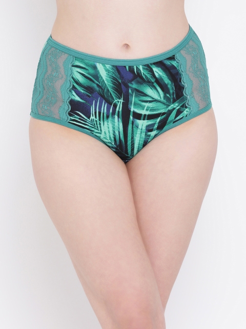 

Clovia Women Teal & Blue Printed Hipster Briefs PN3075P08