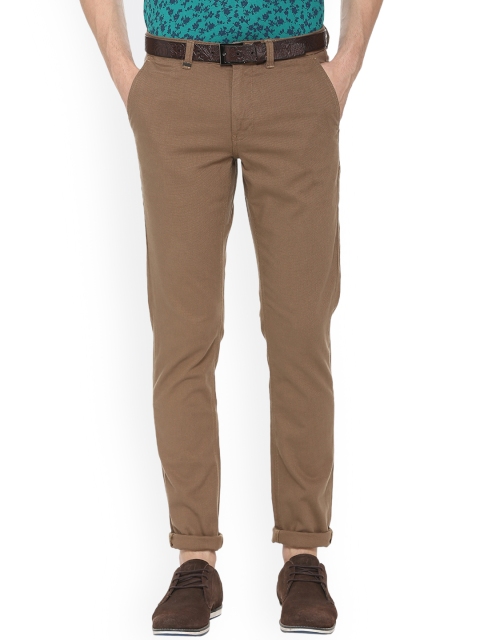 

Van Heusen Sport Men Brown Slim Fit Self Design Regular Trousers
