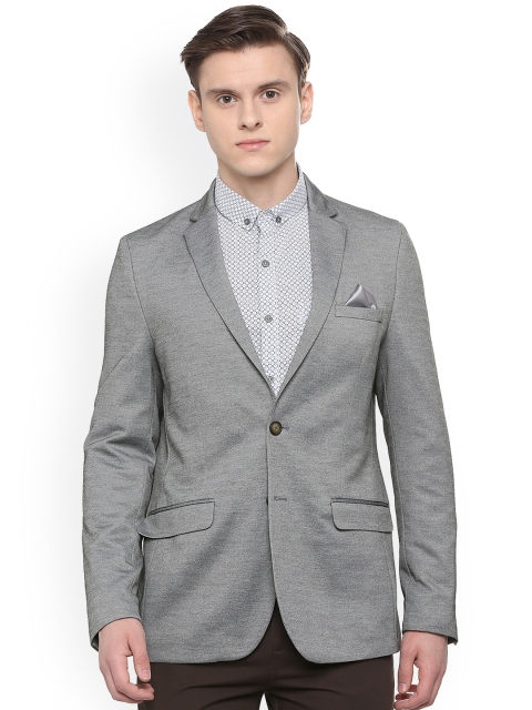 

Van Heusen Sport Men Grey Solid Regular-Fit Single-Breasted Blazer