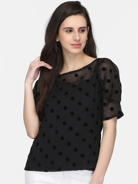 

Eavan Women Black Self Design Top