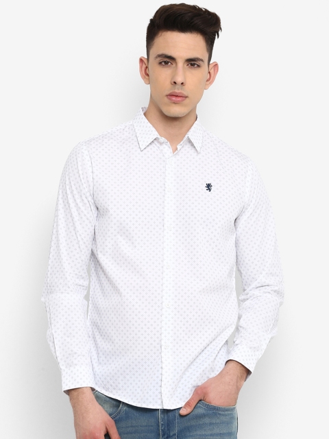 

Red Tape Men White Regular Fit Printed Casual Shirt