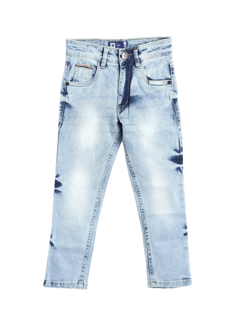 

612 league Boys Blue Regular Fit High-Rise Clean Look Jeans