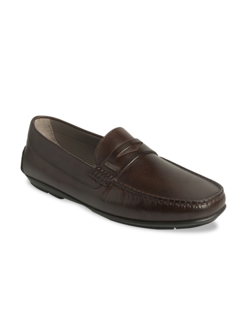 

TONI ROSSI Men Brown Leather Loafers