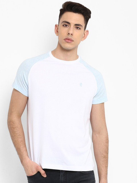 

Red Tape Men White Colourblocked Round Neck T-shirt