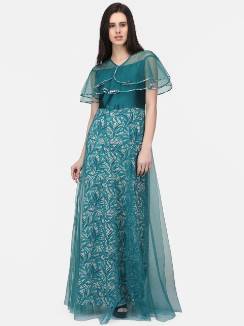 

Eavan Women Green Printed Maxi Dress