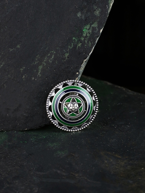 Studio Voylla Women Oxidised Silver-Plated & Handcrafted Ring