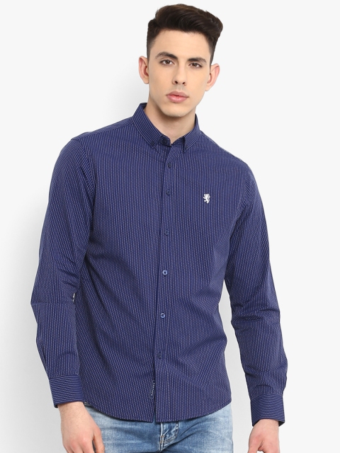 

Red Tape Men Navy Blue Regular Fit Striped Casual Shirt