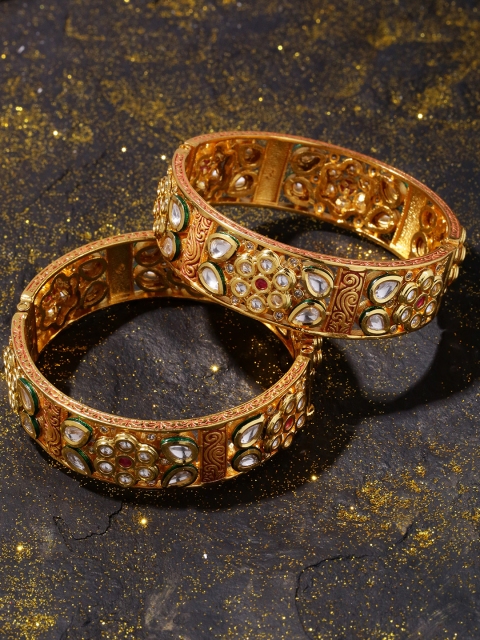 

Studio Voylla Gold-Plated Handcrafted Bangle-Style Bracelet