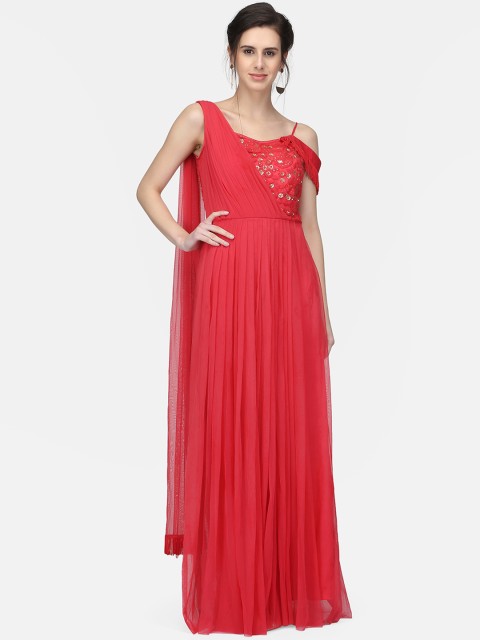 

Eavan Women Red Embellished Maxi Dress