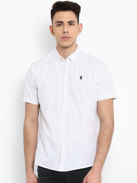 

Red Tape Men White Regular Fit Printed Casual Shirt