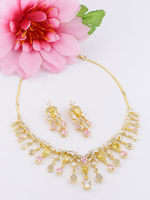 

Studio Voylla Women Gold-Plated & Handcrafted Jewellery Set