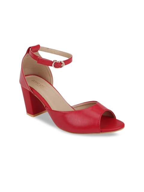 

SCENTRA Women Red Solid Peep Toes