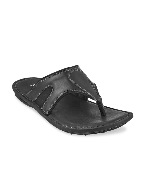 

Metro Men Black Leather Sandals
