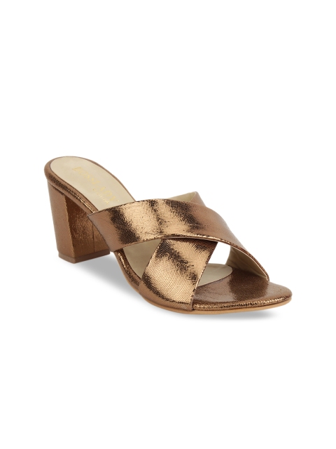 

SCENTRA Women Copper-Toned Solid Sandals